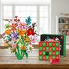 2025 Christmas Arrival Calendar Flower Building Block 24-day Christmas Countdown Diy Flower Bouquet Decor Holiday New Year Gifts