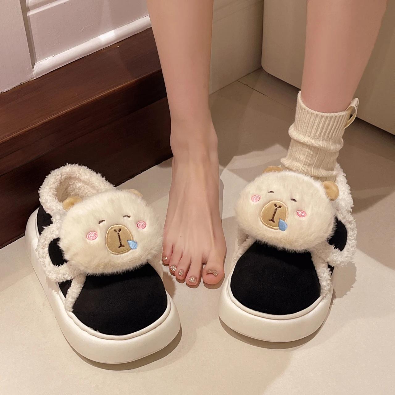 Модные зимние сапоги 2024 года с милым рисунком животных на мягкой подошве для женщин — фото 9