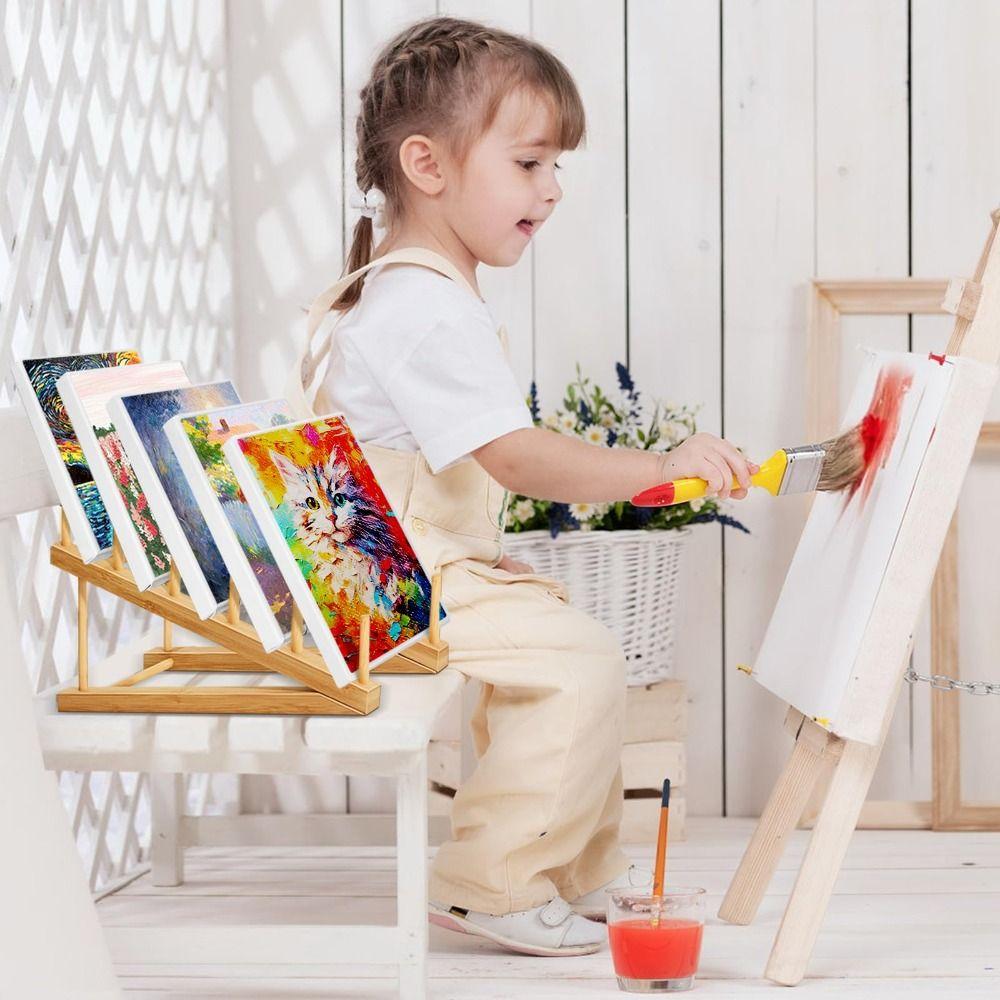 Drying Bamboo Dish Rack Ladder Type Dish Drain Rack Practical Kitchen Storage Stand  School/Office