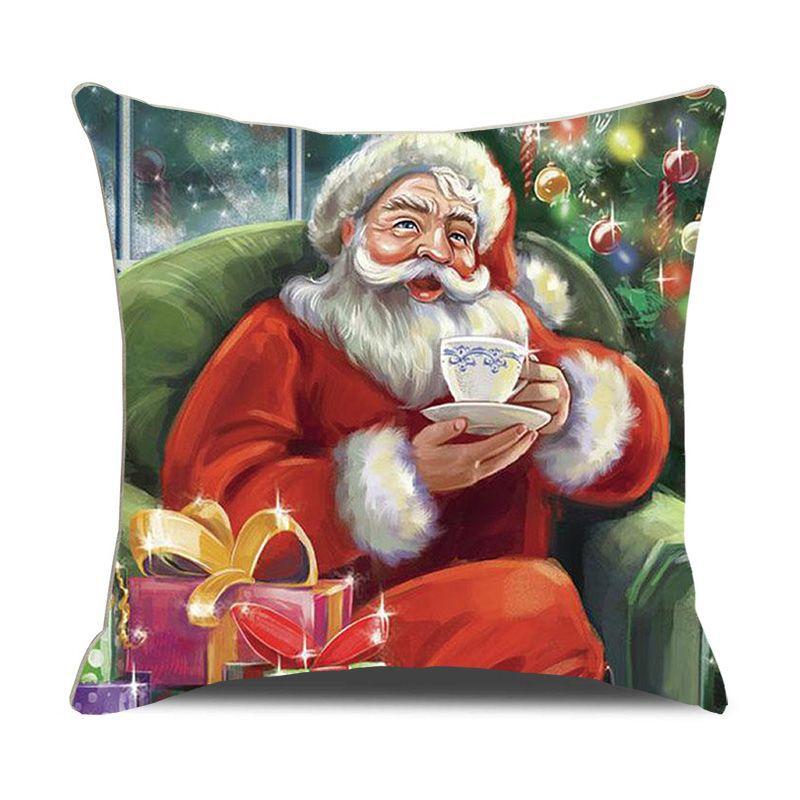 European Christmas Pillow Cushion Creative Home Linen Short Plush Bedside Sofa Pillow Case