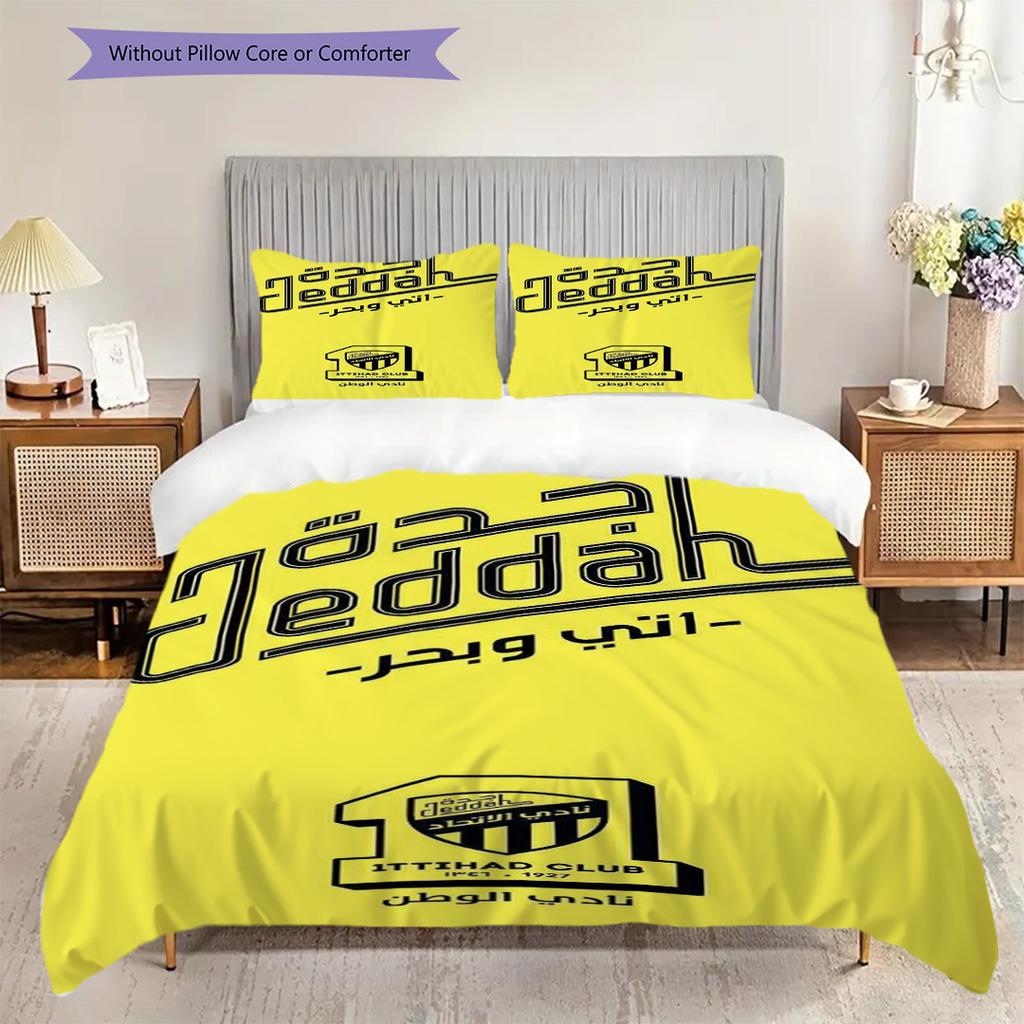 Bold Tiger Emblem Shines Bright Three-piece Set (1 * Duvet Cover + 2 * Pillowcase, Without Core) 2D Flat Christmas Birthday Gift Bedding Set