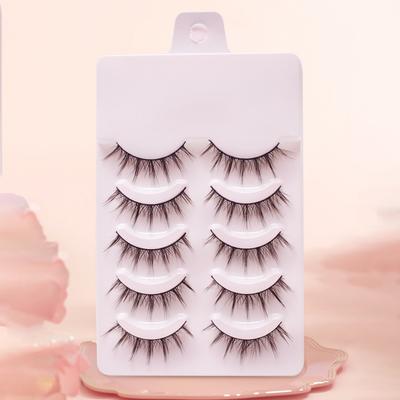 5 Paar künstliche Wimpern, nicht reizend, atemberaubende visuelle Wirkung, naturgetreu, gute Duktilität, dekorativ