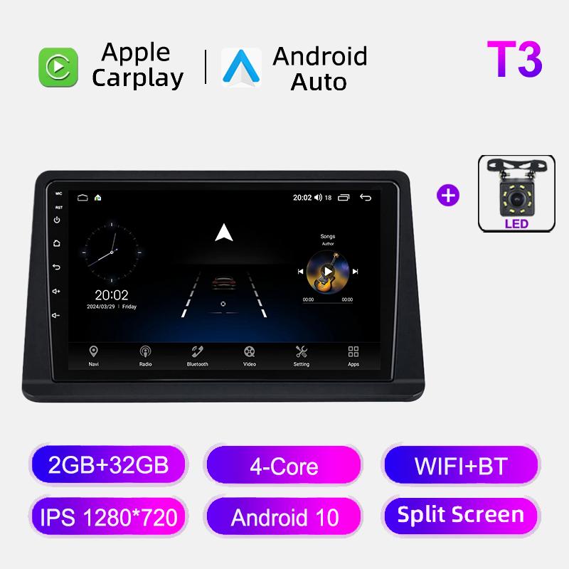 Radio auto pentru Mitsubishi Pajero 2 V30 V40 V20 1991 - 2004 4G WIFI Player Multimedia GPS Wireless CarPlay Android Auto Autoradio
