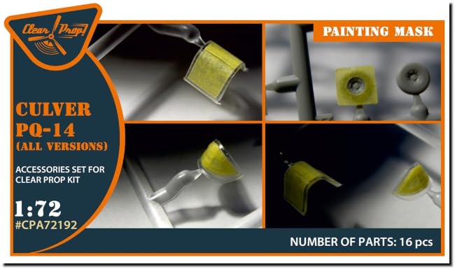 Clear Prop Culver Painting Masking Stickers Clear Plastic Model Masking Stickers CPUA72192 1/72 PQ-14 (for Prop!)