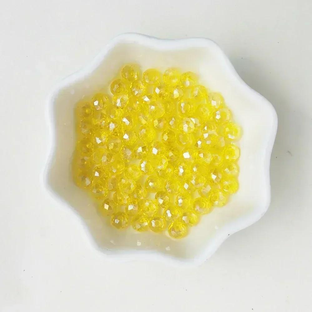 50pcs Translucent Czech Crystal Glass Bead Faceted Colorful Spacer Bead for Jewelry Making DIY Bracelet Necklace Accessories