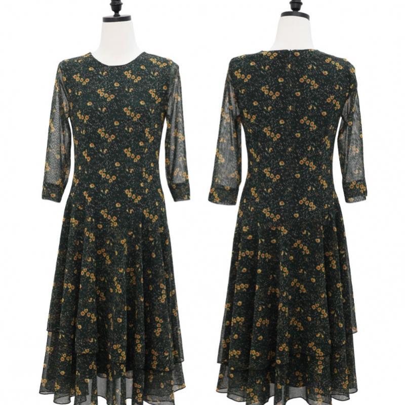 Shiz Madam Women Lace Stretch Flare One Piece Dress N2753
