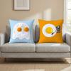 Funny Food Fried Egg Cushion Cover Multi-Scene Pillow Cover for Home & Car - Reversible, Soft & Durable for Daily Use