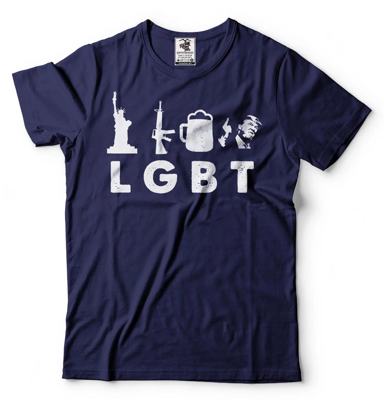 

LGBT Shirt Liberty Guns Beer Trump T-Shirt Funny Patriotic T-Shirt Trump Shirts 3XL