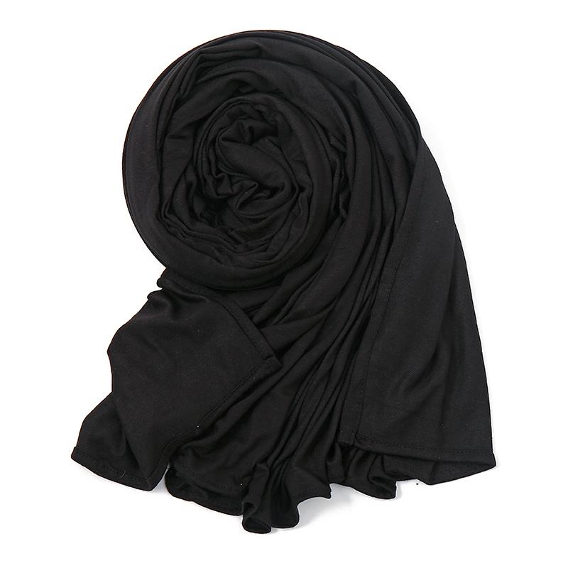 Cotton Jersey Instant Hijab Scarf Muslim Fashion Plain Wraps Soft Women'S Head Hood Scarf Elasticity Shawls Underscarf Headscarf