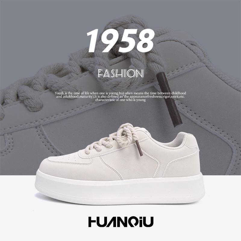 Global platform white shoes men's ZHQ-HY671 spring men's shoes versatile casual men's shoes heightening board shoes