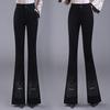 Women's High Waist Slim Fit Black Flared Pants - Spring/Summer 2023 Collection