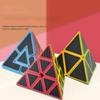 Lefang 3x3 Magic Cube Carbon Fiber Series Pyramid Mirror Skewb Speed Cube Puzzle Toys For Children