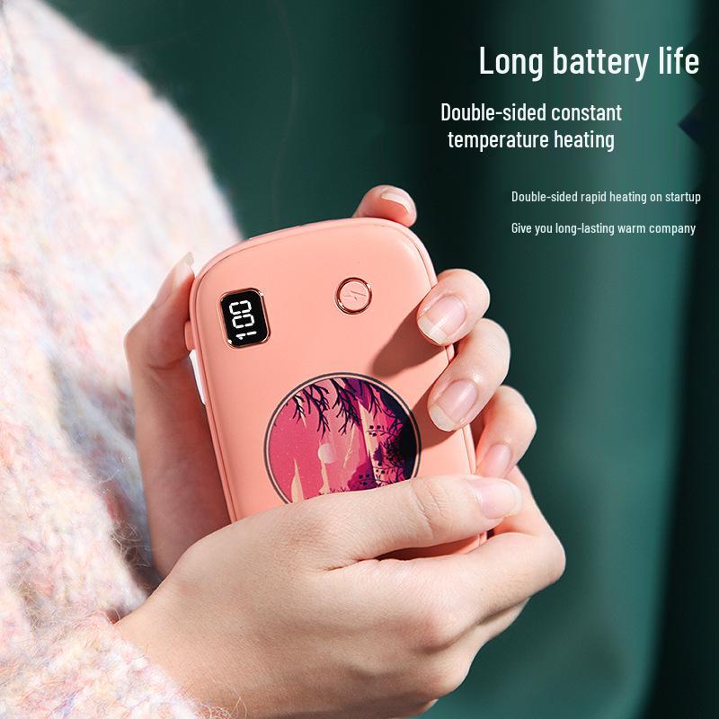 Двухфункциональная грелка для рук с дисплеем и зарядным устройством емкостью 10 000 мАч 10000mAh (With Strap)