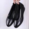Live Soft Leather Soft Sole Mother Shoes Flat Bottom Wear Resistant Waterproof Bow Work Shoes Micro Business Group Buying