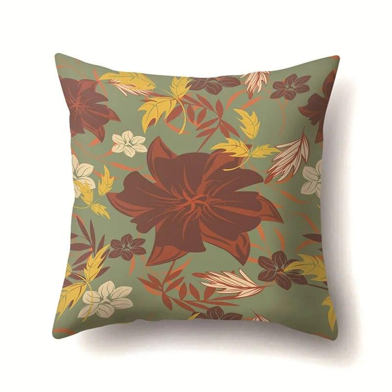 

Наволочка для дивана с рисунком листьев, офисная наволочка для гостиной, велосипедная талия 40x40cm