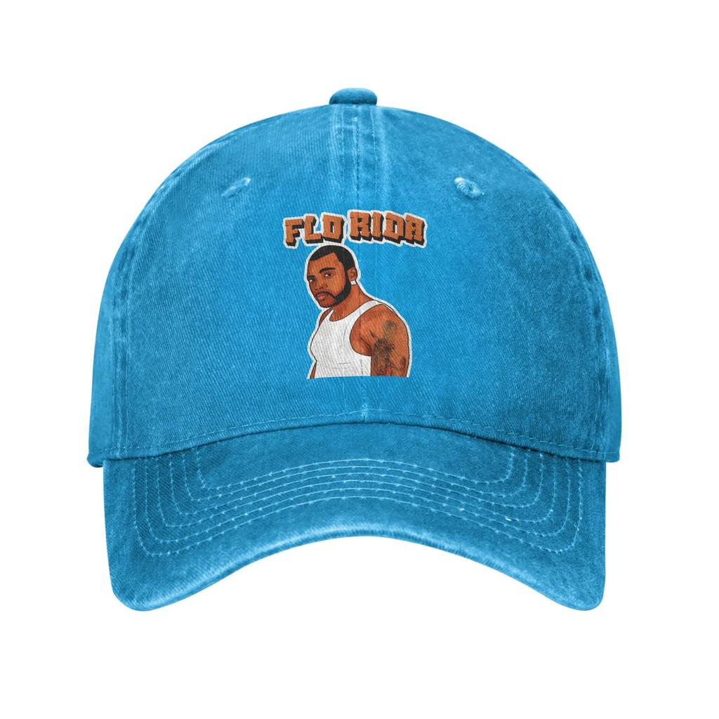Flo Rida Hip Hop Rapper Washed Baseball Cap Yk Funny Sun Hip Hop Hats Summer Unisex Women Outdoor Sports Baseball Caps