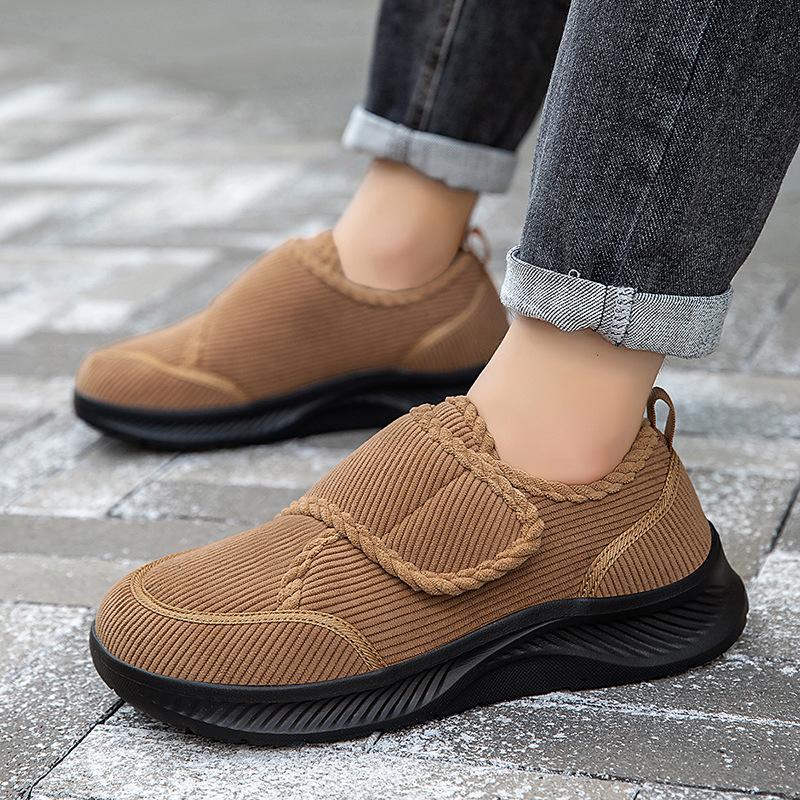 Herbst und Winter neue breite Passform, Samt, warme und verbreiterte Rehabilitationsschuhe, Spezialschuhe für dicke Füße und geschwollene Füße, Wanderschuhe