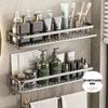 Punch-Free Wall-Mounted Bathroom Shelf