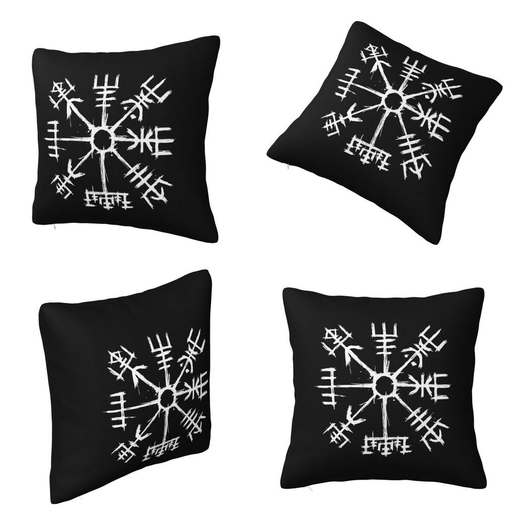 Viking Compass Vegvisir Square Pillowcase Cushion Cover Pillow Case Throw Pillow Cover for Home Bedroom Car