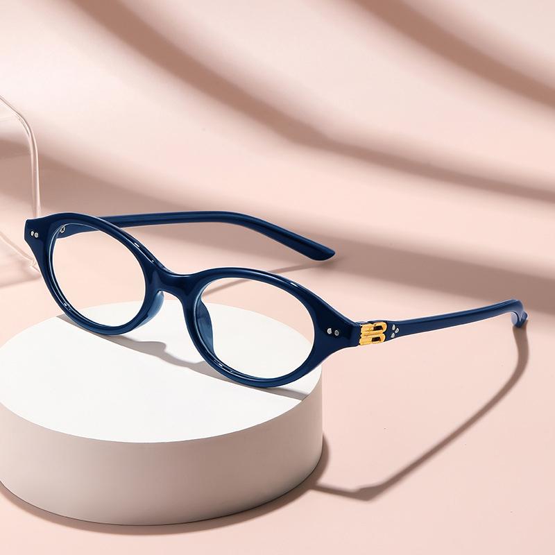Retro Oval Bookworm Reading Glasses High-End And Fashionable Single Light Reading Glasses 6106