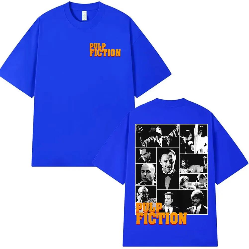 90s Vintage Pulp Fiction Movie Graphic T Shirts Men Women Fashion Cotton Short Sleeve T-shirt Y2k Hip Hop Gothic Clothing Tshirt