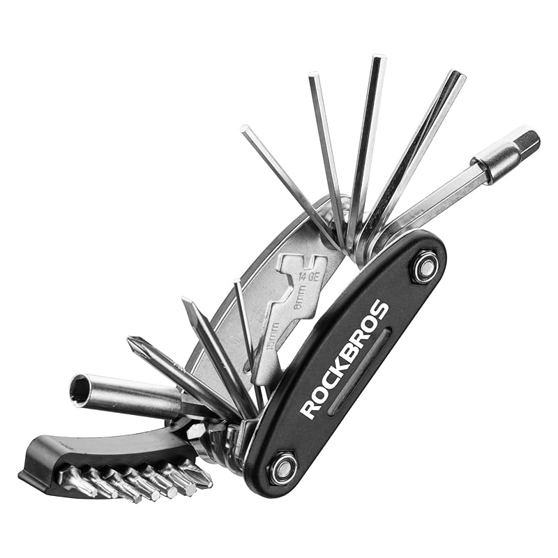

ROCKBROS 20-в-1 Мультитул Набір Велосипедних Інструментів, Портативний, Багатофункціональний, Складаний Мультитул для Шосейних Велосипедів