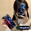 Demon Slayer Colored Neon Phone Case for iPhone 16 15 14 13 12 11 Pro Max Plus Mini MagSafe Wireless Charging Glass Phone Cover