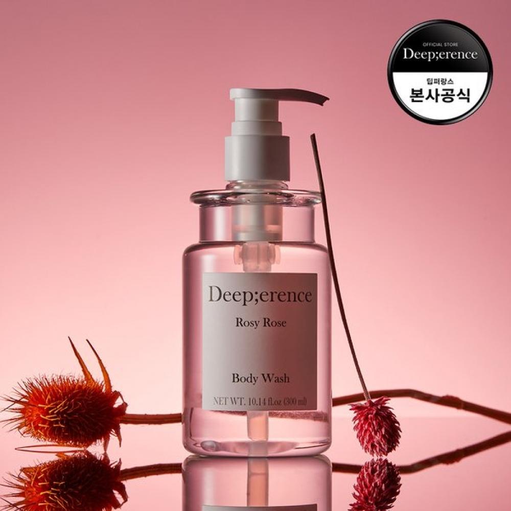 Deeperence Heart Mirror Gift + Body Spray 4types Choose 1 + Body Wash 1ea