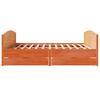 Vidaxl Bed Without Mattress, Waxed Brown, 200X200 Cm, Pine Wood