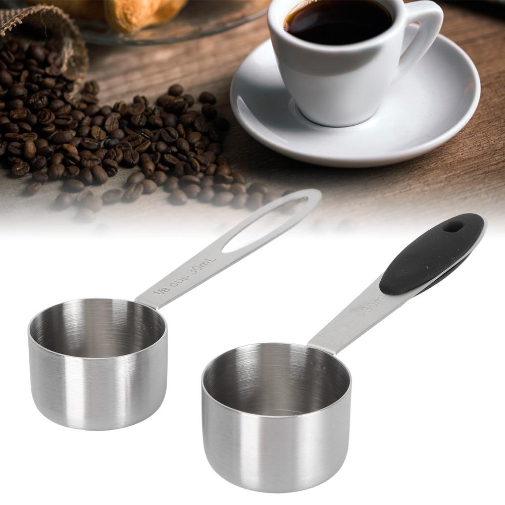 2pcs set Stainless Steel Stainless Steel Measuring Spoon Coffee Bean Measuring Spoon Coffee
