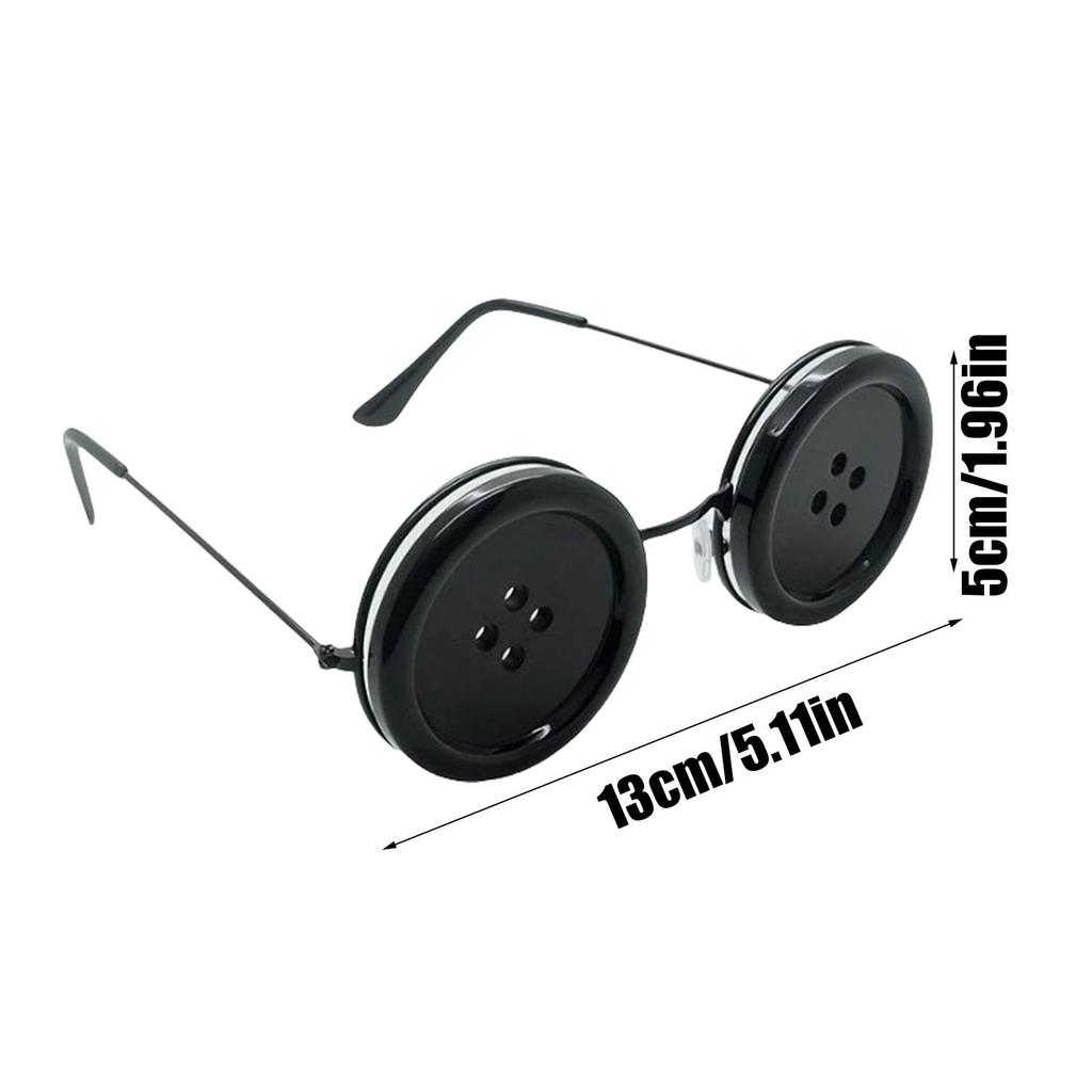 1/2/4pack Button Glasses Eyewear Novelty Funny Cute Glasses Cosplay Tool for Halloween Costume Accessory Bar Party Favor Eyewear