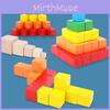 Bunte Holz-Würfel Bausteine Lernspielzeug Für Kinder Geometrie Lernen