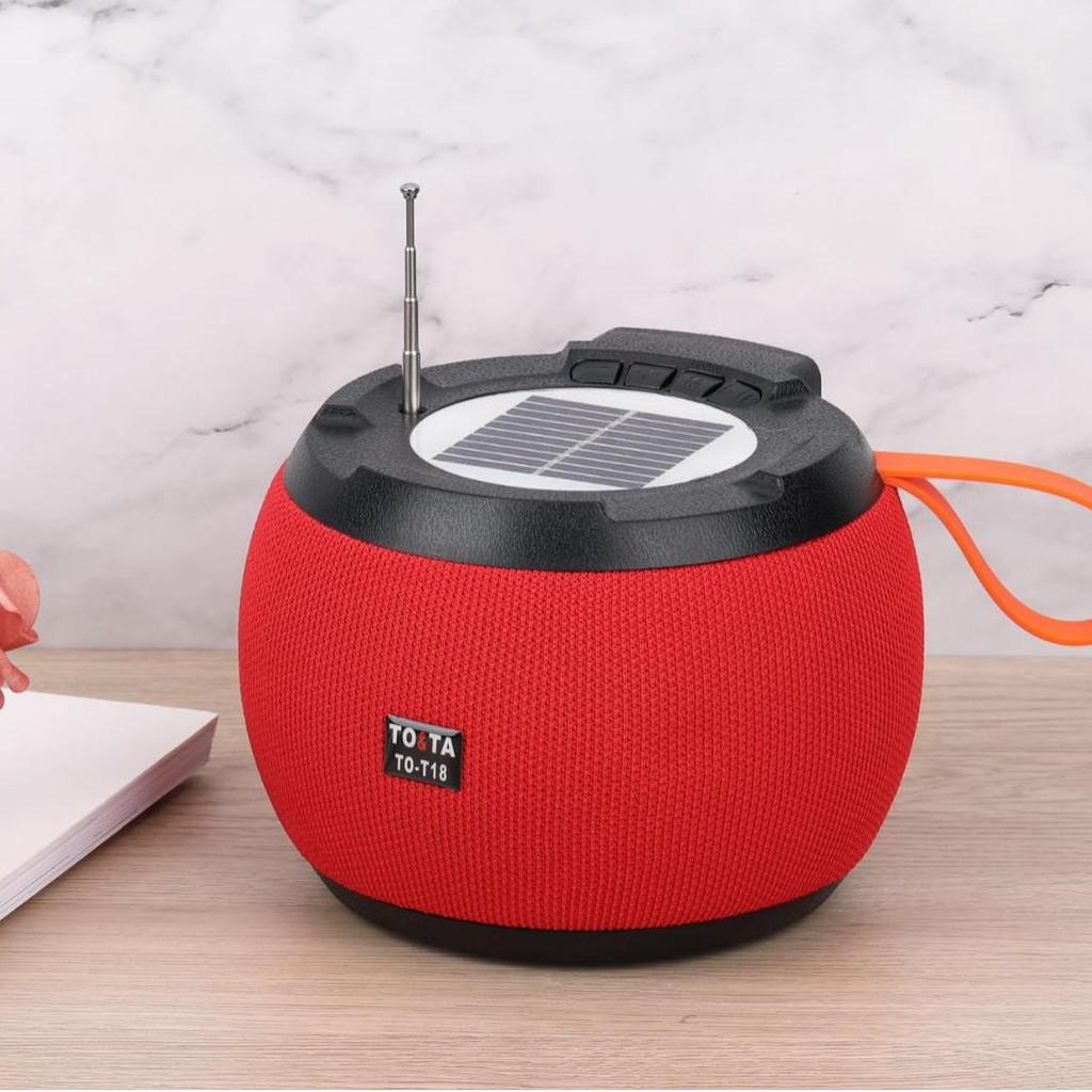 T18 Solar Bluetooth Speaker: Long Battery, FM Radio, Outdoor HIFI Sound Subwoofer