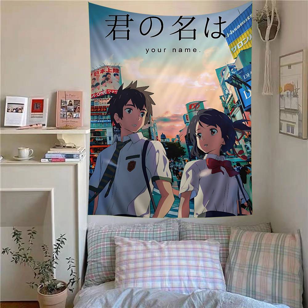 Anime Y-Your N-Name Cartoon Tapestry Wall Hanging Decoration Household Home Decor