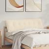Back Cushion Beige 160 x 50 cm Microfibre Fabric