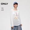 ONLY Women's 2026 Spring Lightweight Soft Oversize Cute Pet Print Long-Sleeve T-Shirt