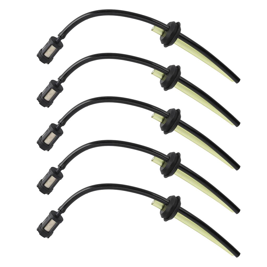 5 Stück Kraftstoffschlauch Ölleitung Tank Kraftstofffilter Baugruppe Ersatz für Rasenmäher Trimmer