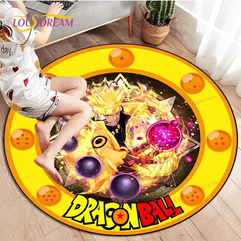 Dragon Ball Z Round Goku Living Room Decoration Carpet Kakarot Animation Rug Flannel Home Floor Mat Bedroom Rug