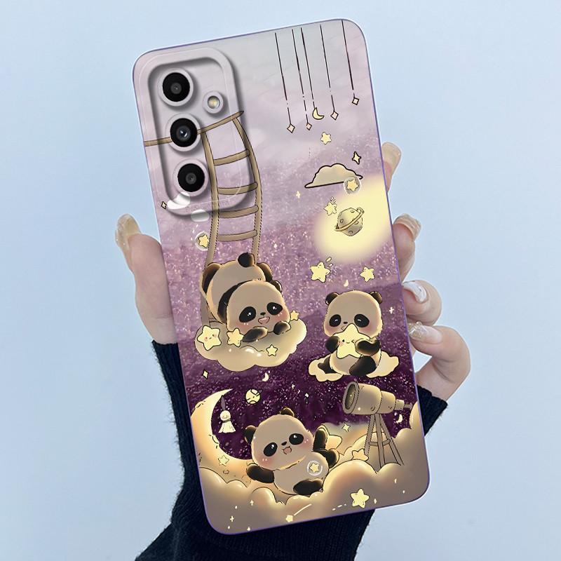 Für Samsung A05s A05 Galaxy SM-A057F A055F Niedlicher Panda Süße Mädchen Katzen Weiches Silikon Gummi Handyhülle für SamsungA05s A05 Hülle