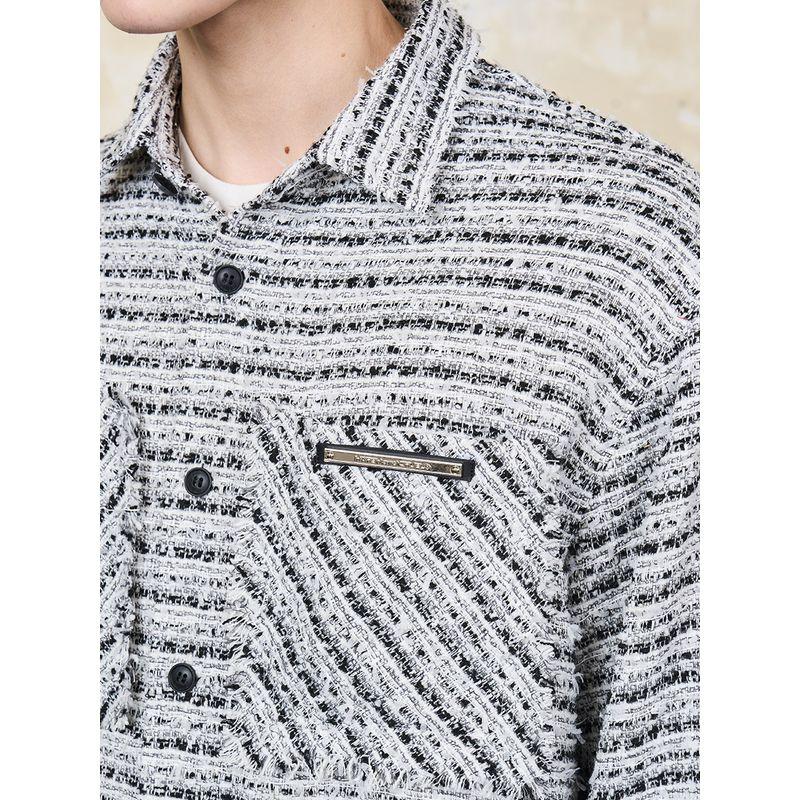 Cleanfit Tweed Hem Long Sleeves Shirt