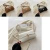 Elegant Pu Leather Shoulder Bag 2024 Summer New Trendy Small Square Underarm Bag