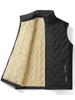 Men's Zip-Up Athletic Vest Black/Beige Autumn Warm Vest Male Padded Coats Loose  Sleeveless Jackets Winter Vest