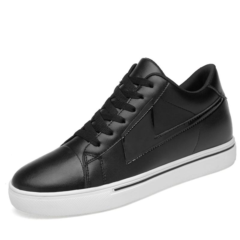 Fashion Genuine Leather Sneakers Men Elevator Shoes Casual Heightening Shoes Men Increase Shoes Height Increase Insole 8CM Lift Sports