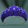Baroque Luxury Crystal Beads Water Drop Bridal Tiaras Headdress Rhinestone Pageant Diadem Wedding Crown Jewelry Hair Accessories