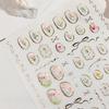 Nail Stickers with Tulip, Pearl  Ribbon Designs, Self-Adhesive Nail Art Decorations, Waterproof 3D Stereo Effect