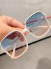 Oversize Fashion Designer Square Sunglasses Women Retro Vintage Gradient Sun Glasses Female Clear Lens Black White Oculos De Sol