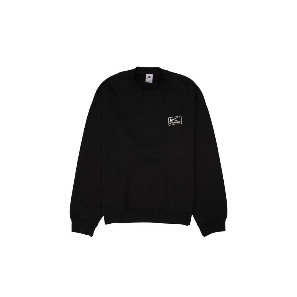 Sweat Nike x Stussy Wash Crew Fleece Black