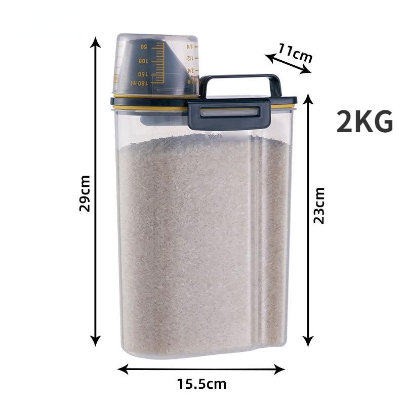 Dog and Cat Food Container with Pouring Spout and Lid, Kitchen Insect and Moisture Organizer, Rice Storage Jar, Grain Jar