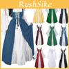 Elegantes Damen Vintage Renaissance Mittelalter Langes Kleid Mit Ausgestellten Ärmeln Und Schnürdetail