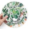 50 Sheets Cartoon Style Green Plants Decorative Stickers for Suitcases, Skateboards, and Cars